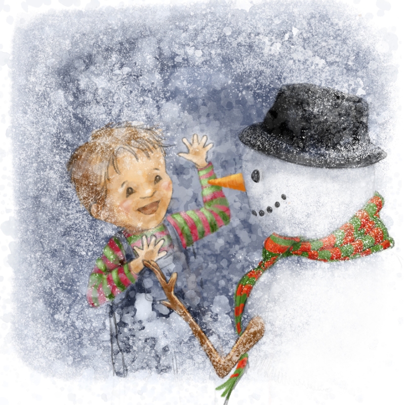 Illustration – The Snowman’s Gift.